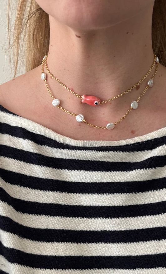 Pearlesent Fish Choker