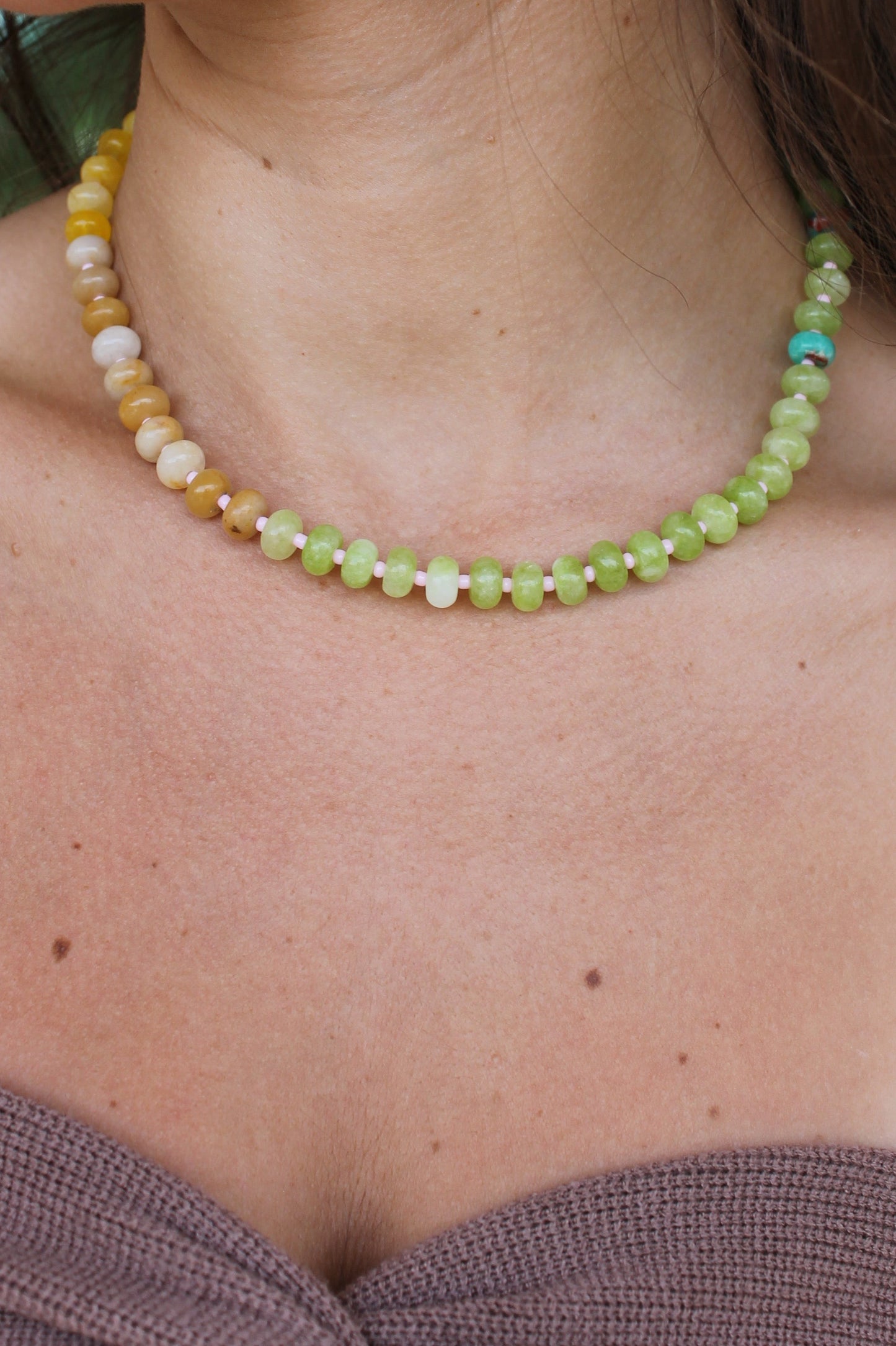 Marble Beaded Necklace
